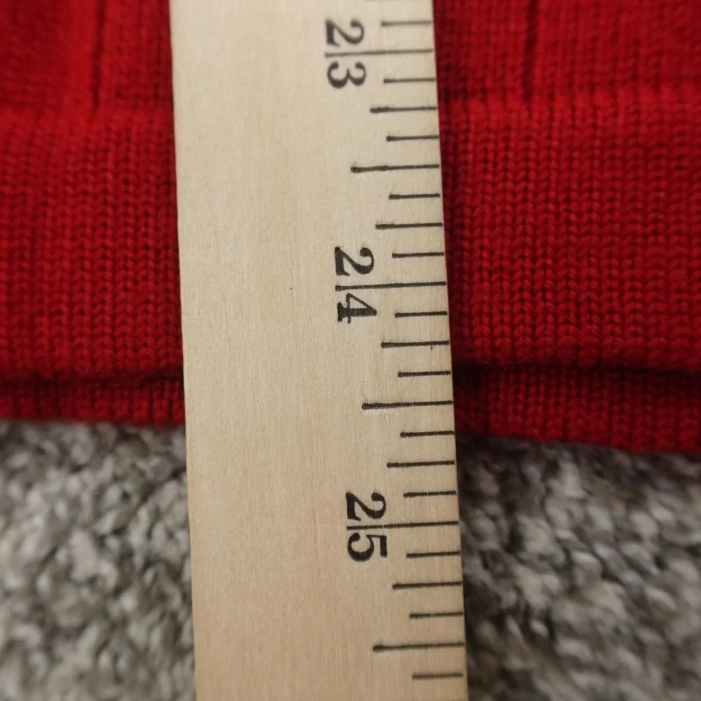 Banana Republic Sweater‎ Mens M Red Mock Neck Merino Wool Henley Pullover Cozy